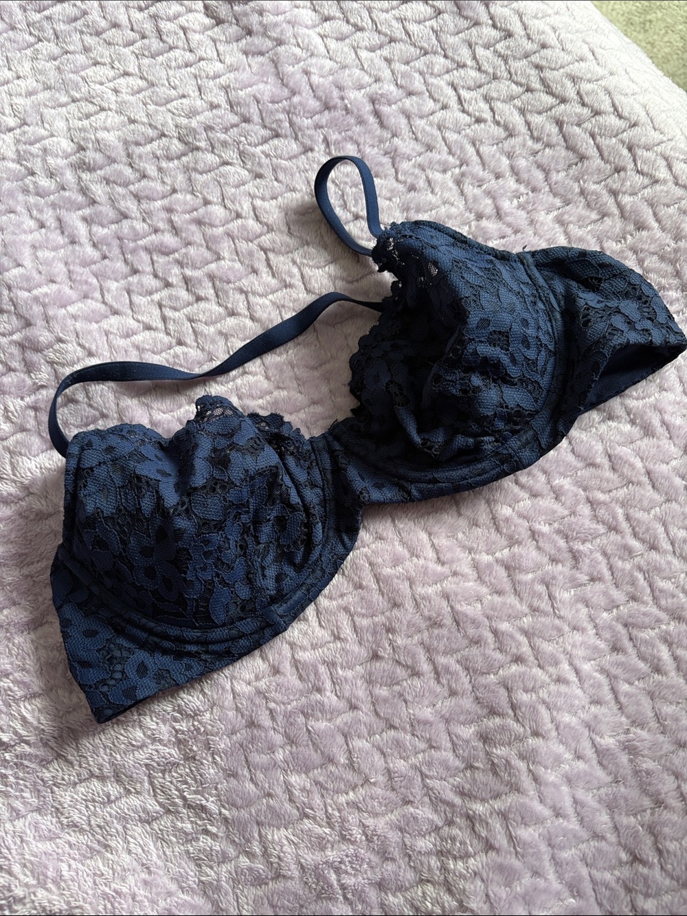 Navy Lace Underwire Bra